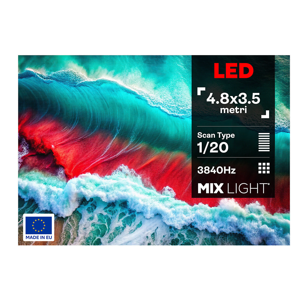 Ecran LED 5 x 3.5m Exterior P4 - MIX LIGHT