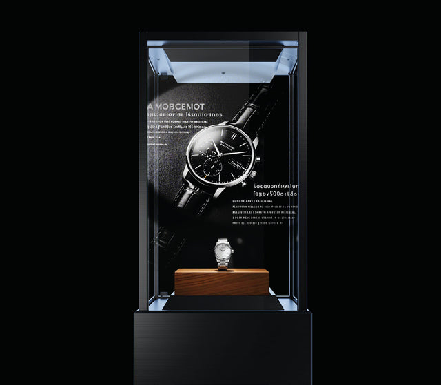 Base Showcase Vertical (M-S55), vitrină OLED transparentă verticală 55"