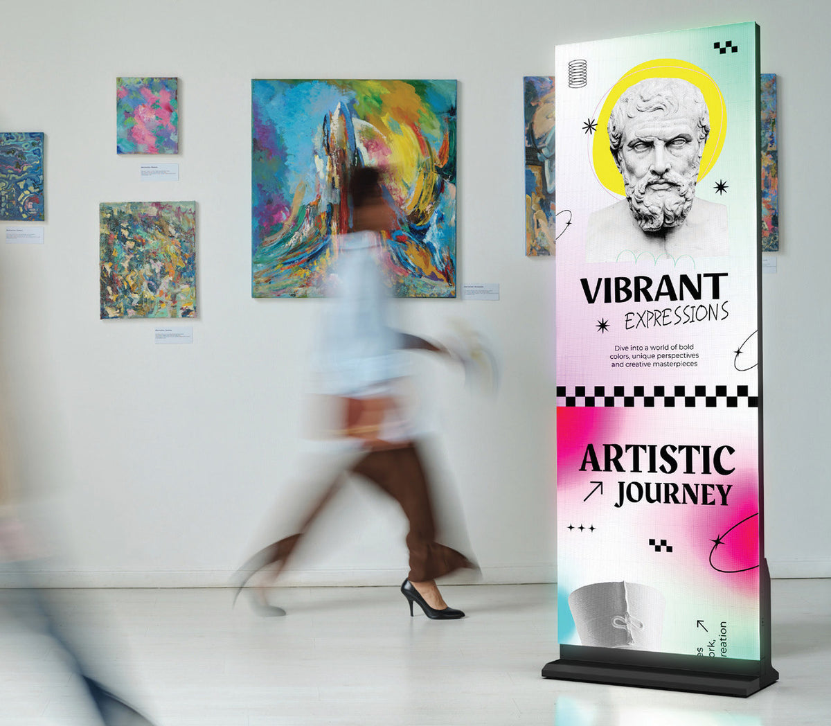 Poster digital LED (PT105), totem interior P1.8 / P2.5 / P4 – imagine 1