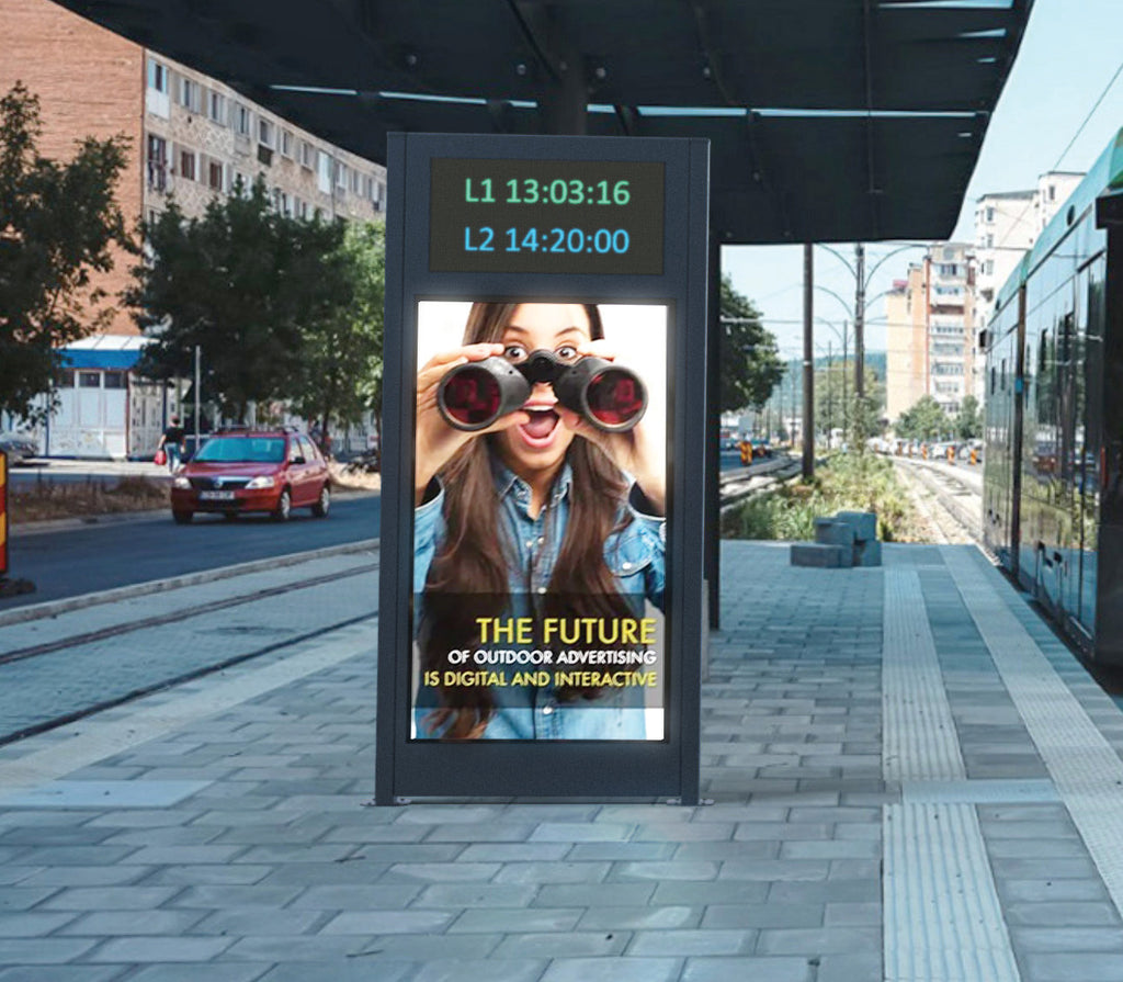Totem de informare tramvai / autobuz (TBT), LED și LCD exterior – imagine 1