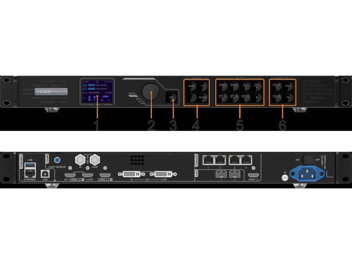 NovaStar VX400, procesor video all-in-one (2,6 M pixeli) – imagine 1